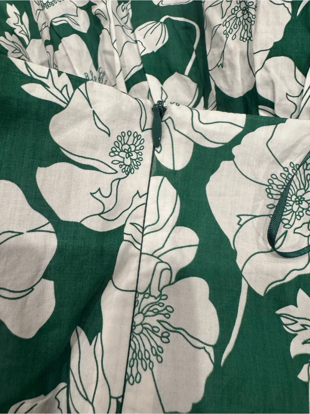 Tuckernuck Hyacinth House Green Floral Puff-Sleeve Peplum Top Long Sleeve K